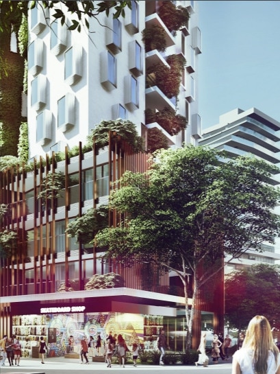 Artist impressions of the high-rise health hub at Westmead.