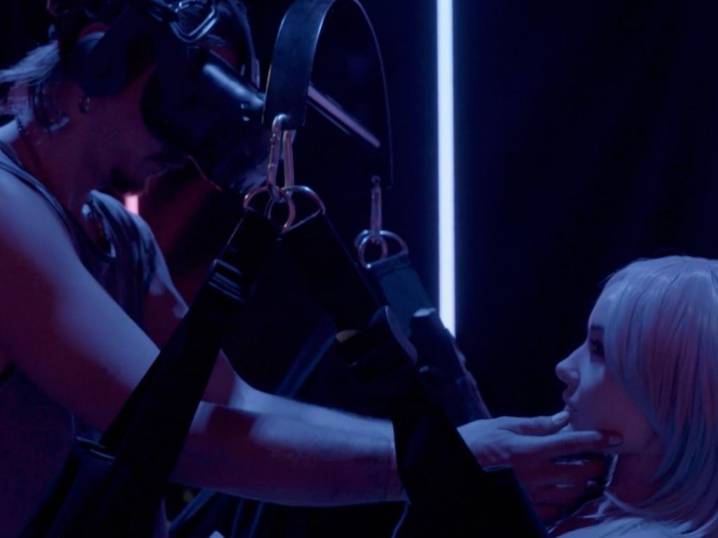 Patrons at the Berlin brothel interact with the lifelike dolls by watching interactive porn through VR headsets. Picture: Supplied