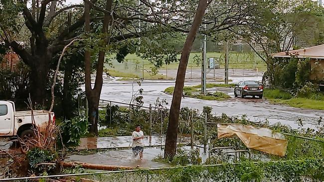 Cyclone damage on Groote Eylandt. Picture: Arriki Aboriginal Corporation