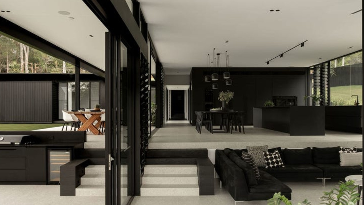 The pavilion-style home was designed for multi-generational living