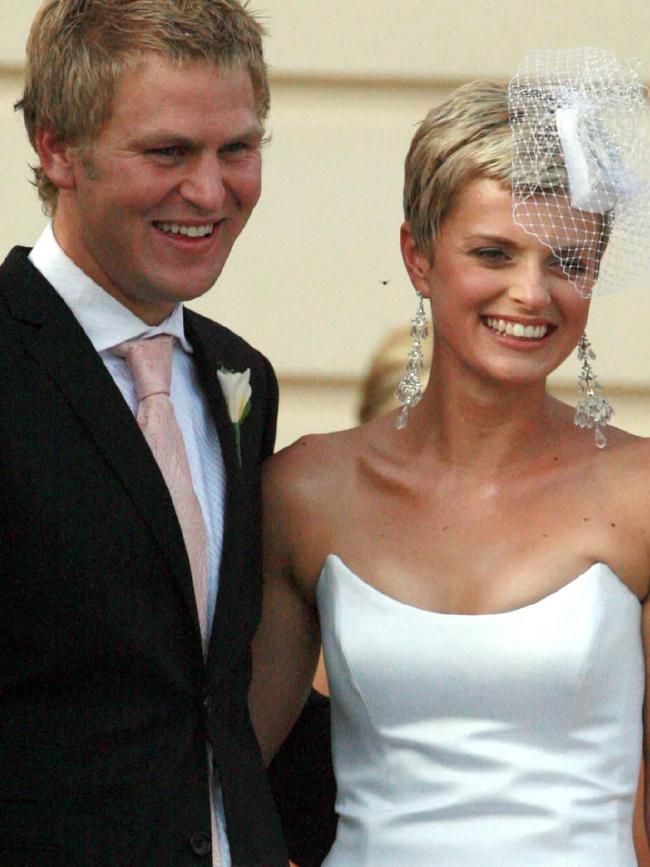 Kane and Lucy Cornes on their wedding day in 2005.