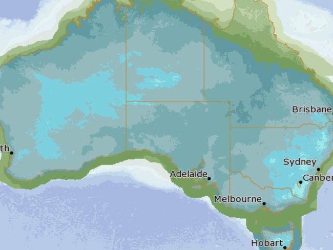 Overnight minimum temperatures on Saturday. Picture: BOM.