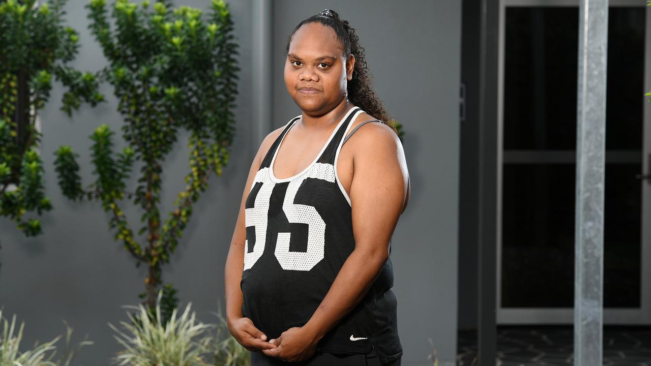 Cairns mum-to-be Jamie-Marie McPherson was sent to Townsville after doctors found her cervix was shorter than normal – a condition that can increase the chance of early labour. Now, she’s staying at Karingal as she waits for her baby to arrive safely. Picture: Shae Beplate.