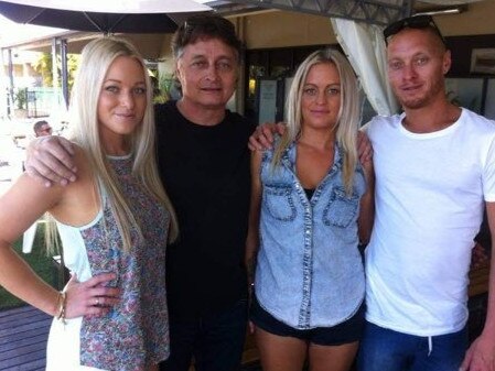 James Ciseau with his father Brian and his beloved sisters Lauren and Jacinta. Picture: Contributed