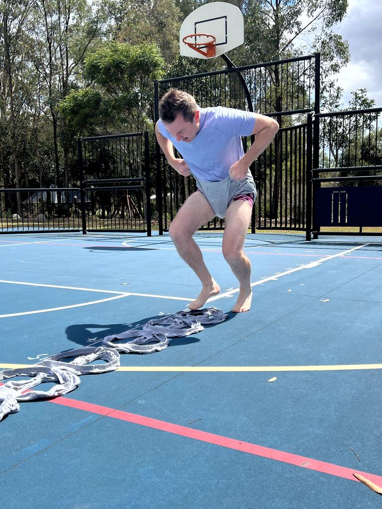 Nicholas Manning holds the world record for the most underpants pulled on in 30 seconds and 1 minute. Picture: Guinness World Record