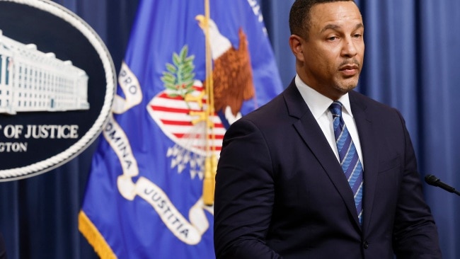 U.S. Attorney for the Eastern District of New York Breon Peace told the media citizens "don't need or want a secret police station" in the city as he praised officers for shutting it down. Picture: Anna Moneymaker/Getty Images