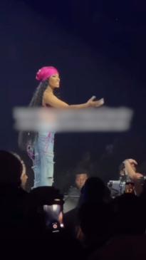 Nicki Minaj caught berating a fan mid-performance