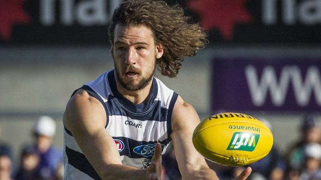 Former Cats star Josh Cowan had his leg broken in two places during a country footy match.