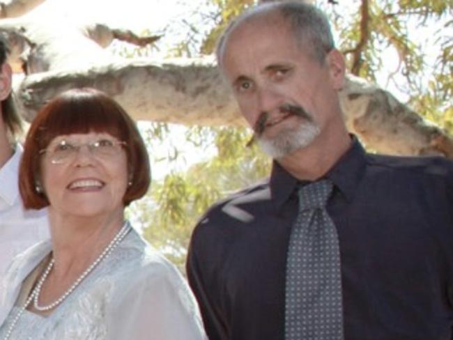 Roderick Dillon and his wife Vicki at a wedding. Mr Dillon was found shot dead in a shed on his property in March 2015.