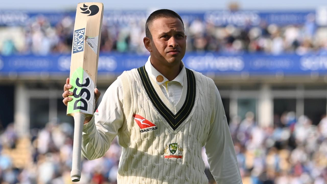 A job well done for Khawaja. Photo by Stu Forster/Getty Images