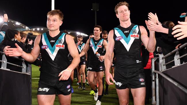 Tom Jonas expects to co-captain Port Adelaide with Ollie Wines again next year. Picture: Getty