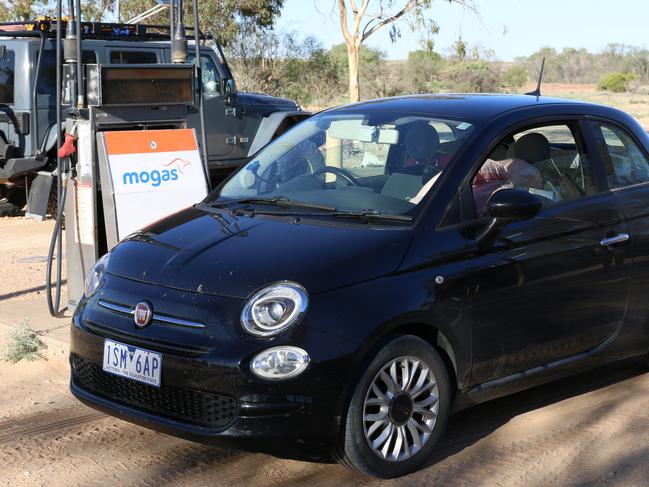 A car spotted at Mungerannie after tackling the 4WD-only Birdsville Track.