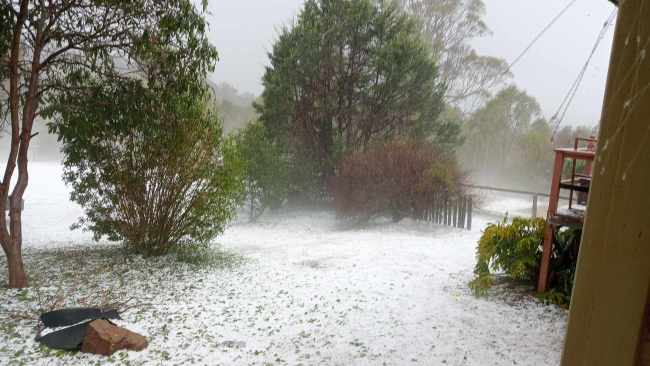 Storms are ravaging Queensland's Lockyer Valley. Picture: Facebook/Brisbane Weather