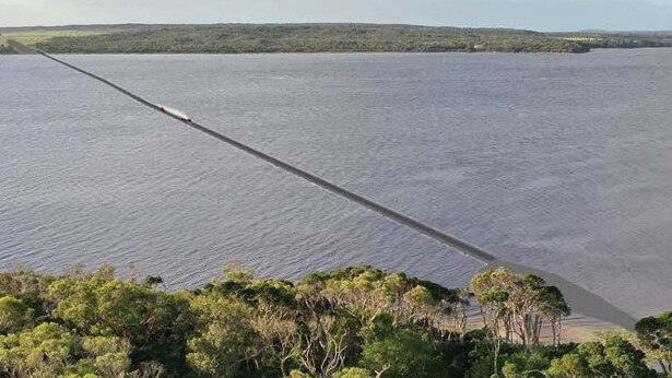 Artist impression of the proposed 1.2km bridge across to Robbins Island.