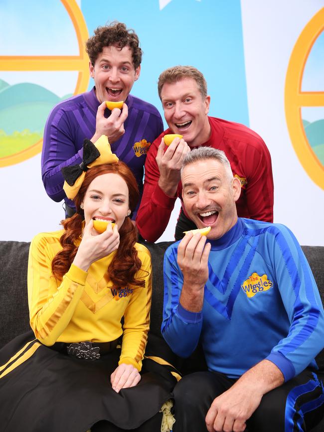 The Wiggles were the first to accept Annabelle’s Lemon Face Challenge to raise awareness for DIPG. Picture: Sam Ruttyn