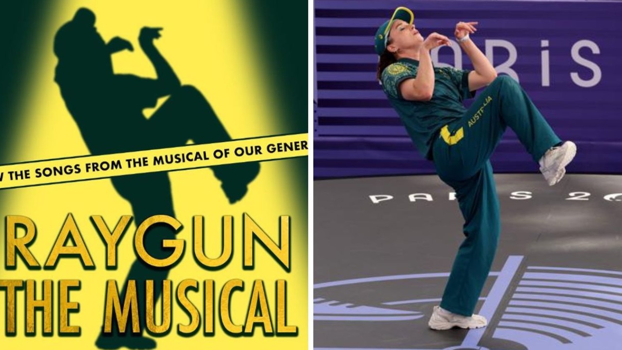 Gunn has applied to trademark the kangaroo silhouette and has blocked a planned musical. Photos: Instagram/Getty Images.