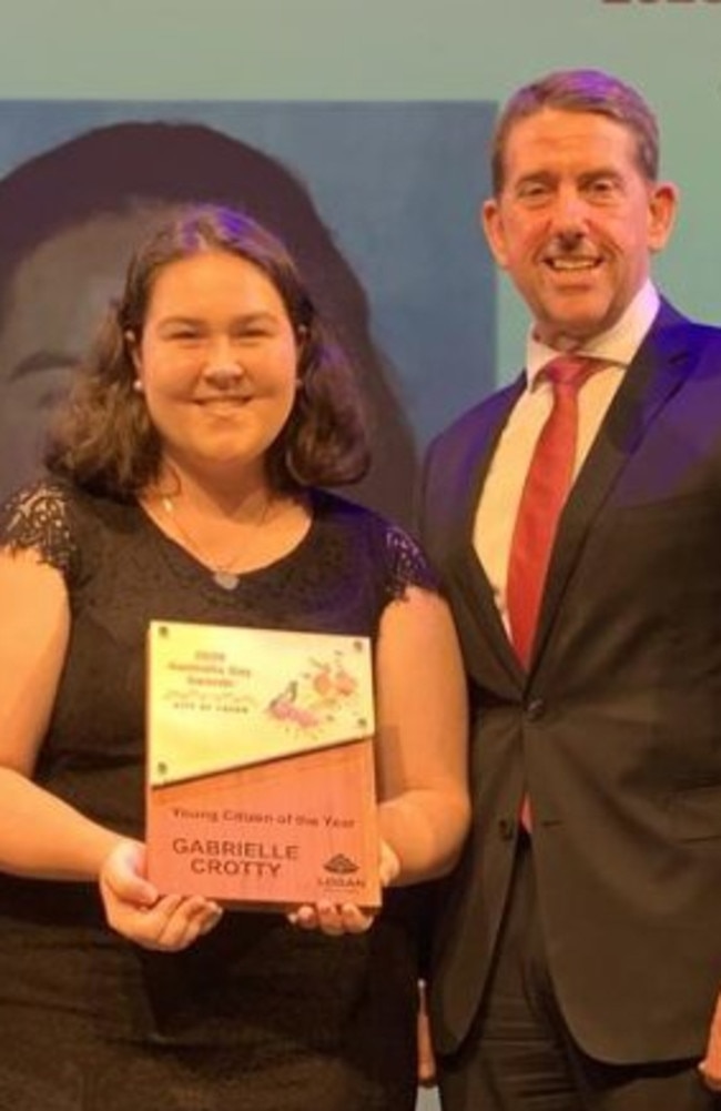 Gabrielle Crotty was named Logan’s Young Citizen of the Year in 2020.