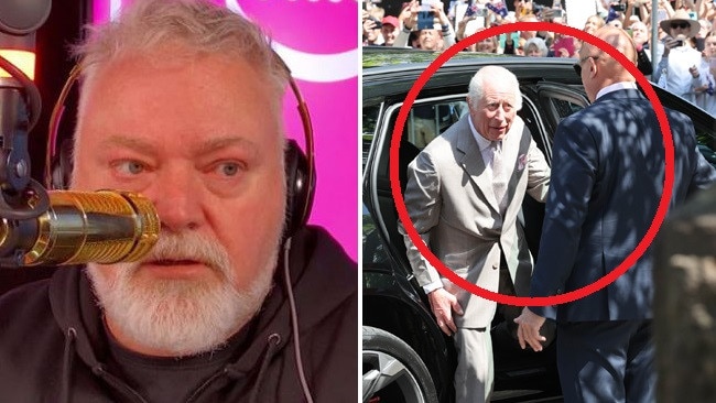 Kyle Sandilands says King Charles getting around Australia in an Audi is embarrassing.