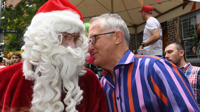 Santa Claus may have granted Malcolm Turnbull one big wish this year. (Pic: Dean Lewins/AAP)