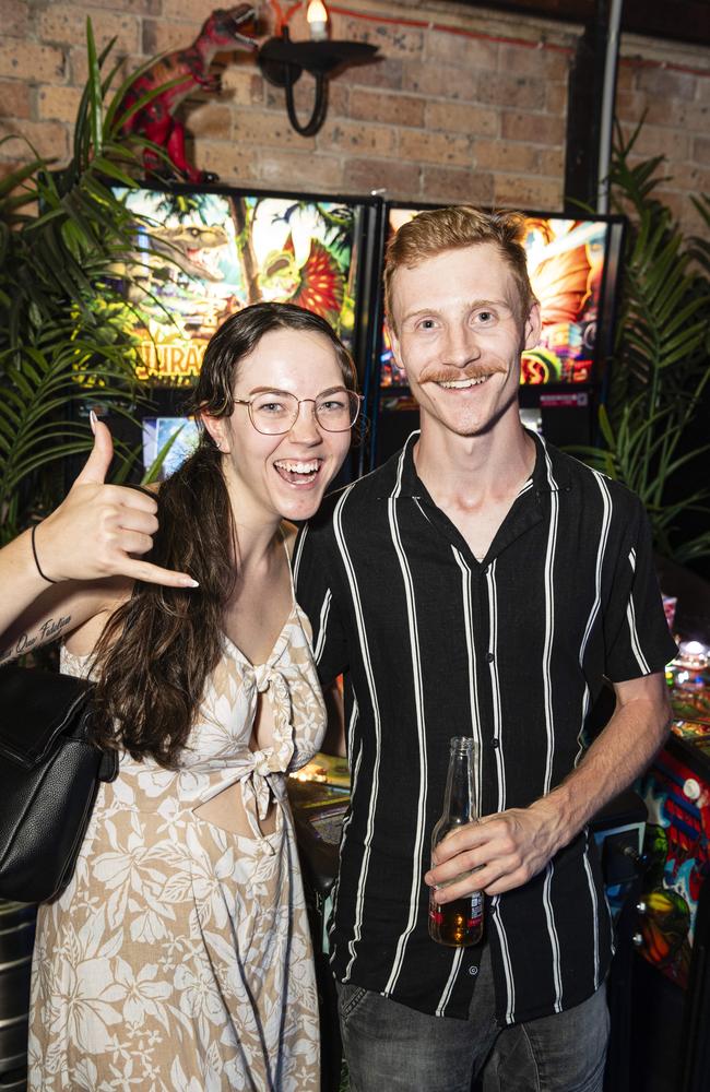 Nina Boardman and Kiran Ingerson celebrate New Year's Eve at Flipp'd, Tuesday, December 31, 2024. Picture: Kevin Farmer