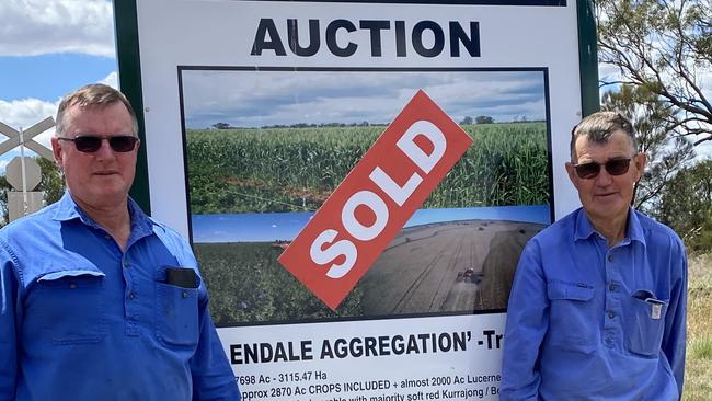 Anthony and Michael Drenkhahn have sold their 3115ha Glendale Aggregation near Trundle, NSW. Picture: Supplied