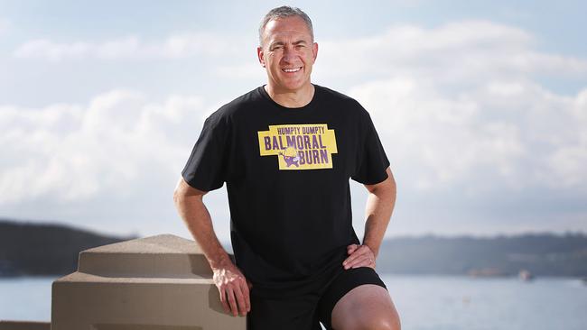 Channel 7 Sunrise sports reporter Mark Beretta is taking part in the Balmoral Burn charity race. Picture: Daniel Aarons