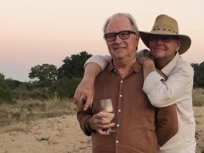 Wheatley with singer and longtime friend John Farnham in South Africa in 2019.