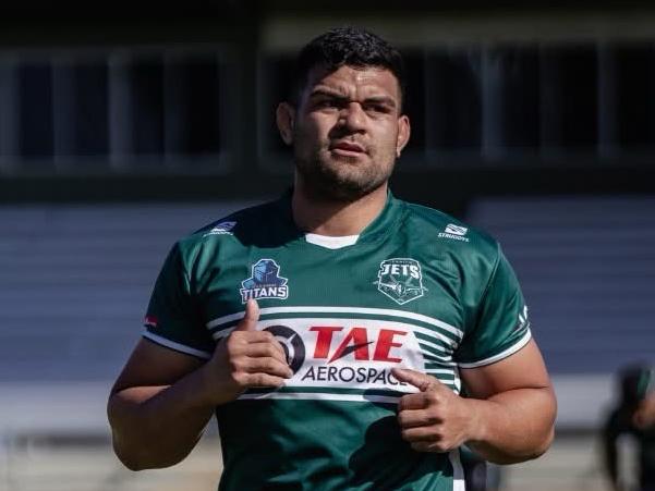 David Fifita training with the Ipswich Jets this week. Credit: Supplied.