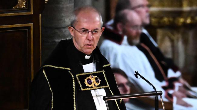 The Archbishop of Canterbury Justin Welby at the Queen’s funeral. Picture: AFP