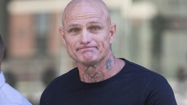 Nick 'The Knife' Forbes leaving court in Brisbane in 2019.