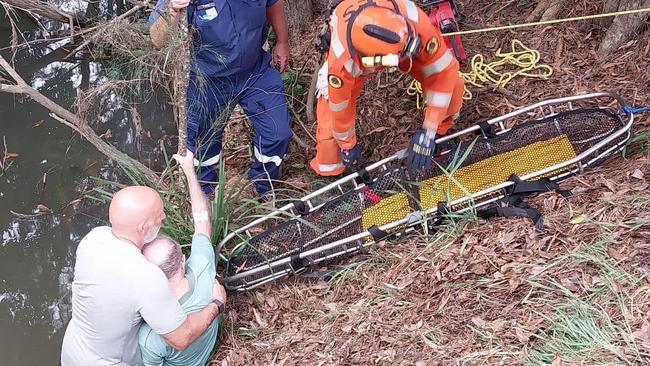 The incident at Wrights Creek on Shelley Beach Rd on Friday.