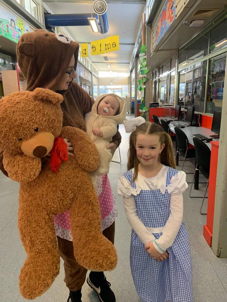 Mum and baby sister Phoenix decided to join in on the Book Week fun as Goldilocks and the Three Bears.