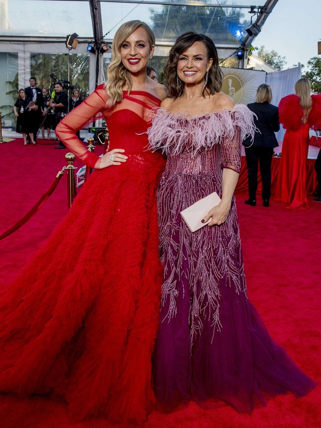 Carrie Bickmore and Lisa Wilkinson. Picture: Jerad Williams