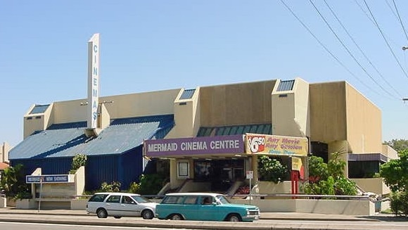 Photos of Mermaid Beach Cinema complex in the late 1990s.