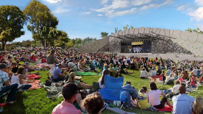 Artist impressions of the new amphitheatre as part of the Gold Coast’s cultural precinct.