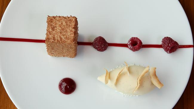 A Heston homage to Ausralia’s own favourite treat, the Lamington cake. Picture: Andrew Tauber