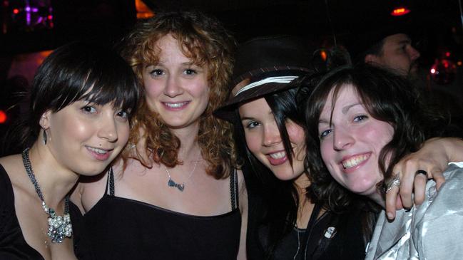 Francesca Ho, Olivia Guarna, Catherine King and Jacqui Katsivas at Sugar nightclub.