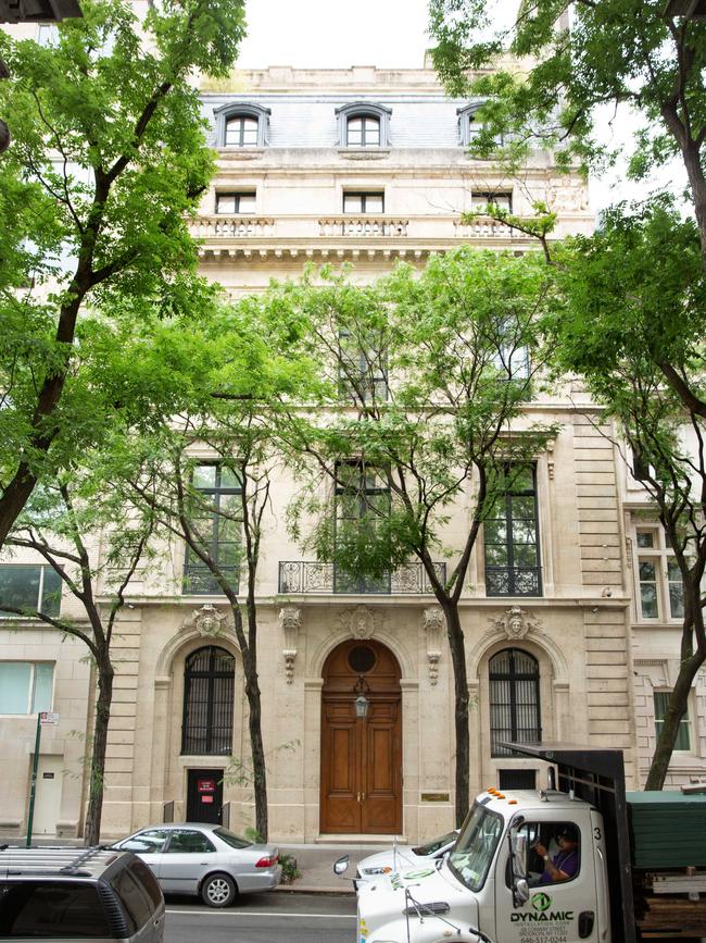 A residence belonging to Jeffrey Epstein at East 71st Street. Picture: Getty