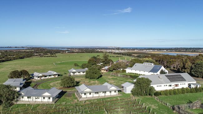 The property has sweeping views over Swan Bay and Port Phillip Bay. Picture: Supplied