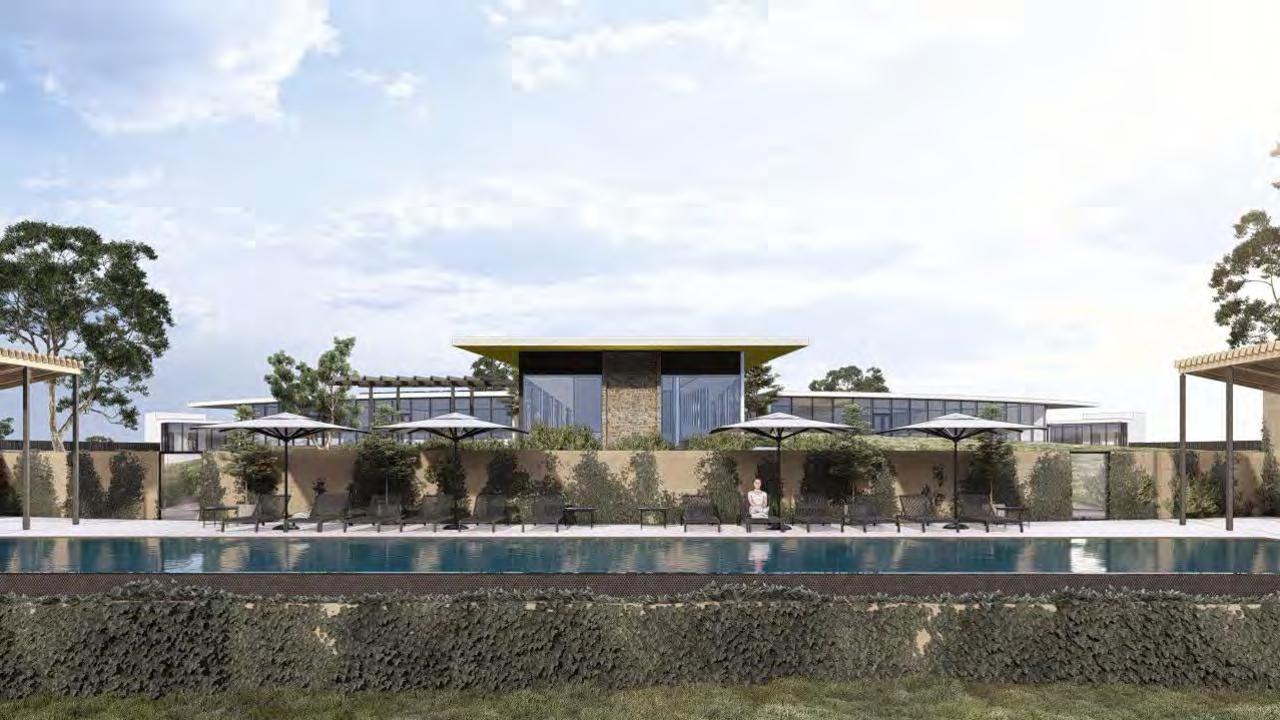 Artist impression of Nexus Barossa’s infinity pool. Picture: Brown Falconer