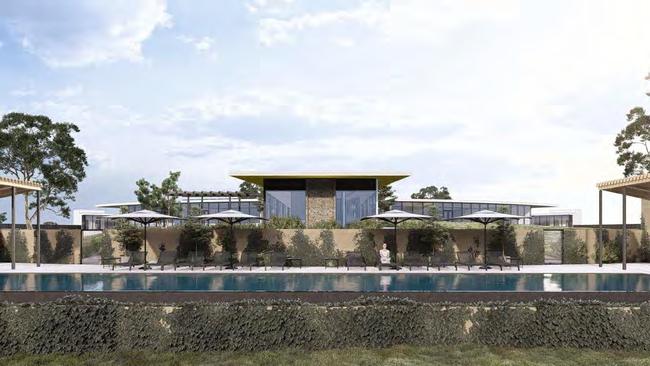 Artist impression of Nexus Barossa’s infinity pool. Picture: Brown Falconer