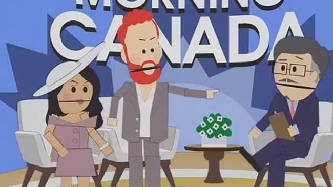 The couple storm off a Canadian talk show when the host says they “don’t really want privacy”. Picture: Comedy Central