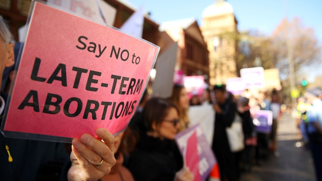 Barnaby Joyce leads protesters in rally against NSW abortion bill