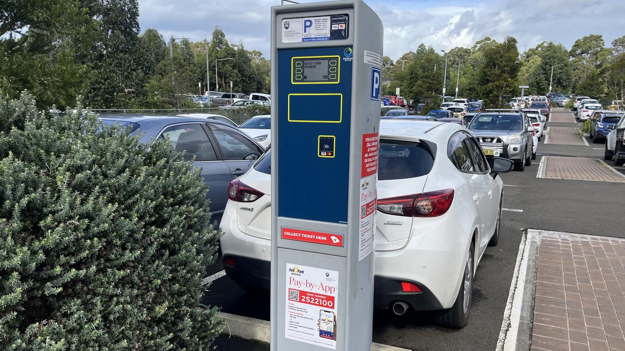 The University of Wollongong has implemented cashless parking. Picture: Tom McGann