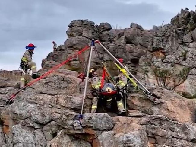 Emergency service workers training at Mt Arapiles. Picture: Fire Rescue Victoria