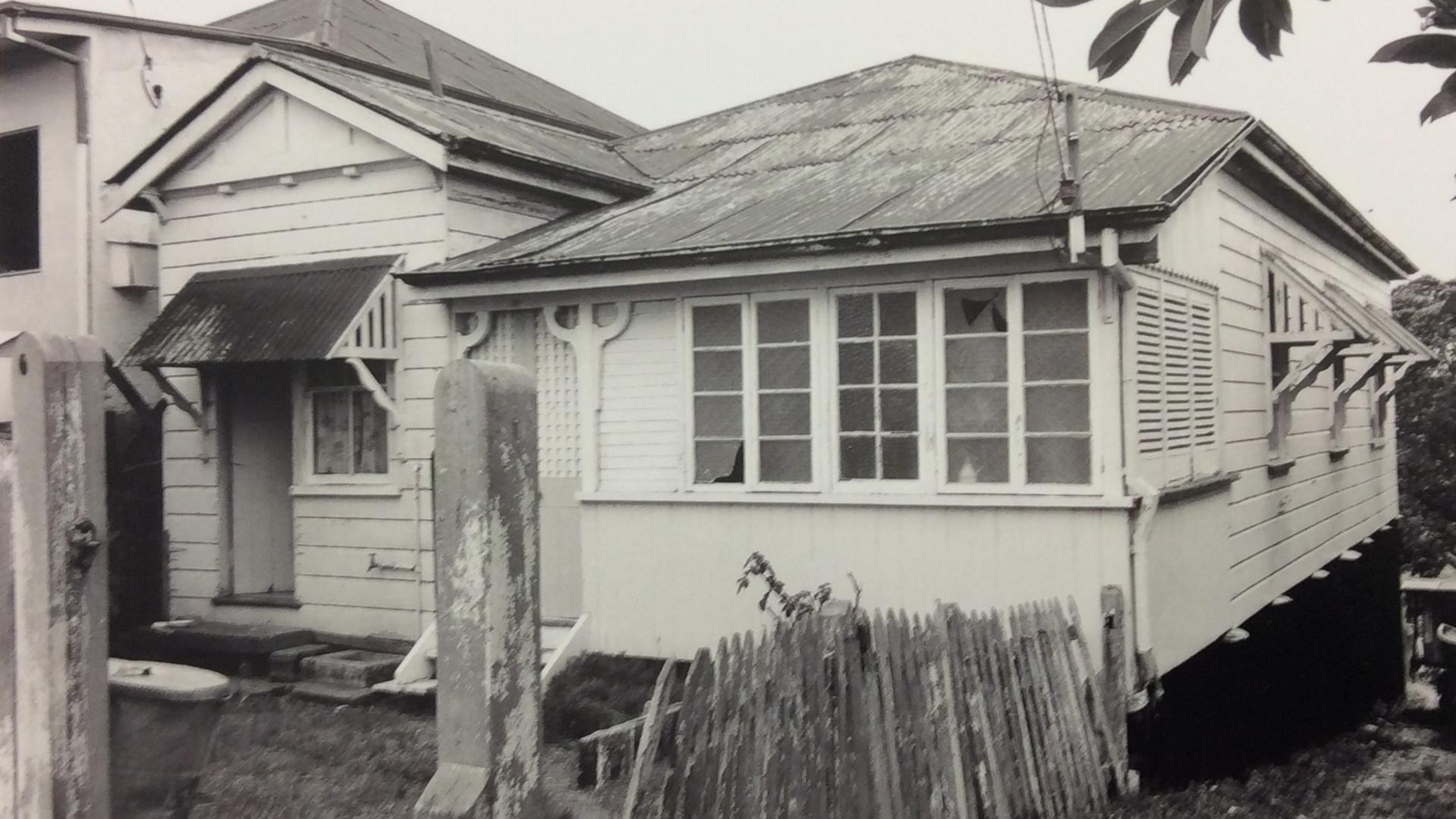 A picture of the outside of the McCulkins' home at 6 Dorchester St at Highgate Hill in the 1970s, when the family went missing. The picture was tendered during Garry Dubois' trial for the alleged murders of Barbara, Leanne and Vicki McCulkin - Photo Supplied QLD Court