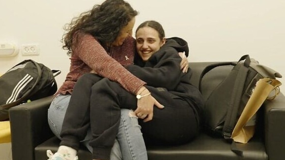 Roni Gonen (right) and her mother, Merav Leshem Gonen, embrace. Picture IDF.