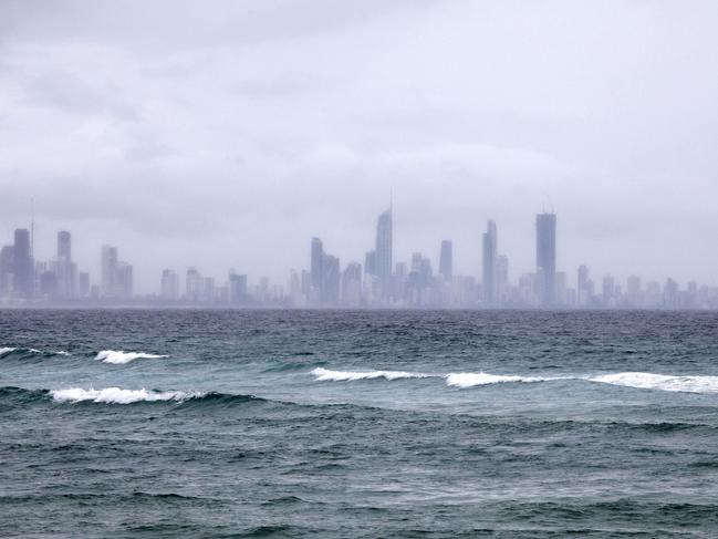 The Gold Coast is on flood watch as heavy rain continues to fall. Picture: Tertius Pickard