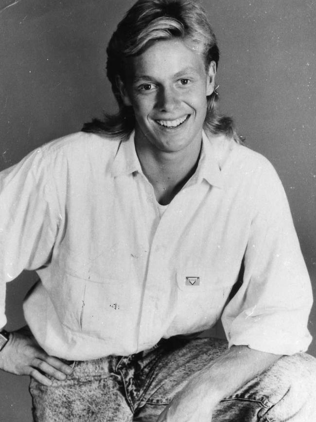 Actor Jason Donovan in 1988, when his luxurious locks and taste in denim jeans were an inspiration for teenage boys.