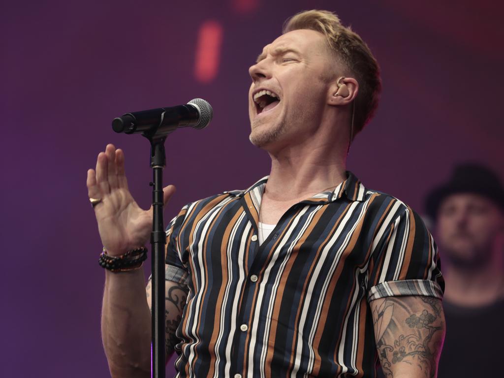 Ronan Keating hits a high note. Picture: Getty Images